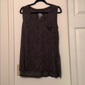Grey and black tank
